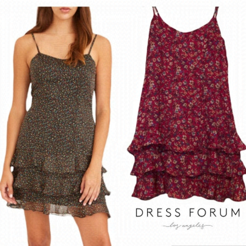 ISO size medium Dress Forum Floral Tiered Ruffle Mini Dress